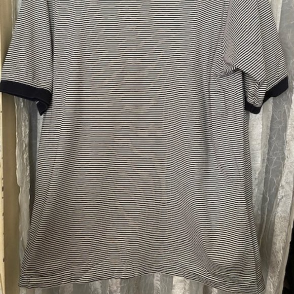 Slazenger Navy Blue Micro Stripe Men's Polo Shirt, size XL - Picture 4 of 5